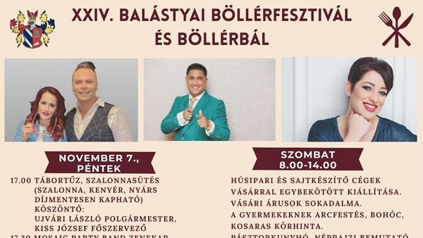 November 7-én és 8-án XXIV. Balástyai Böllérfesztivál és Böllérbál