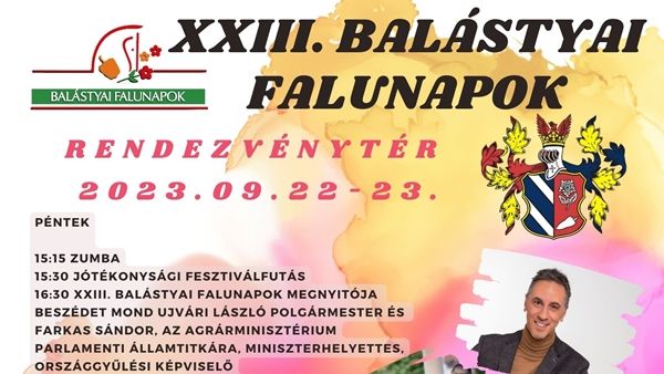 Pénteken és szombaton balástyai falunapok