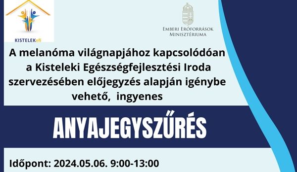 Ingyenes anyajegyszűrés Kisteleken