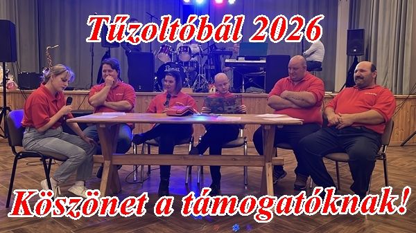 Köszönet a tűzoltóbál támogatásért