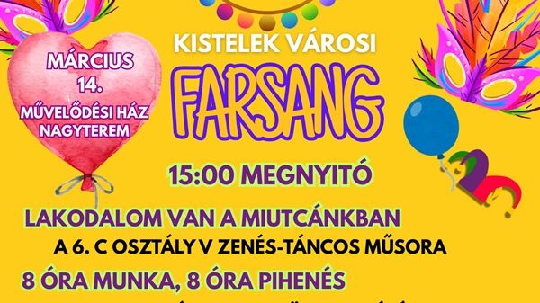 Városi farsangra invitálnak Kisteleken